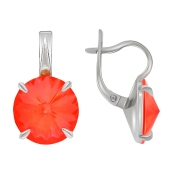 Серьги из серебра с ювелирными кристаллами