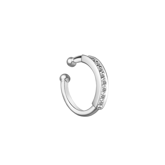 Серьга-кафф из белого золота с бриллиантами