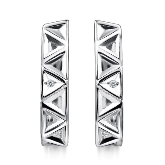 Серьги из серебра с бриллиантами