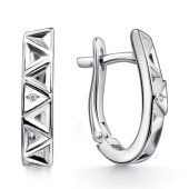 Серьги из серебра с бриллиантами