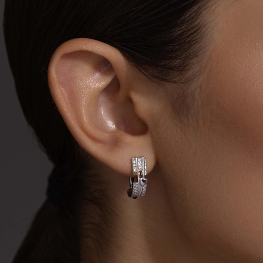 Серьги из серебра с бриллиантами