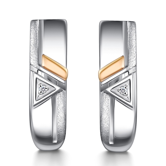 Серьги из серебра с бриллиантами