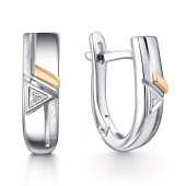 Серьги из серебра с бриллиантами