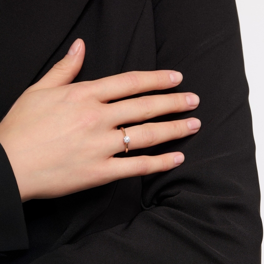 Кольцо из золота с бриллиантом 0,4 ct