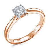 Кольцо из золота с бриллиантом 0,4 ct