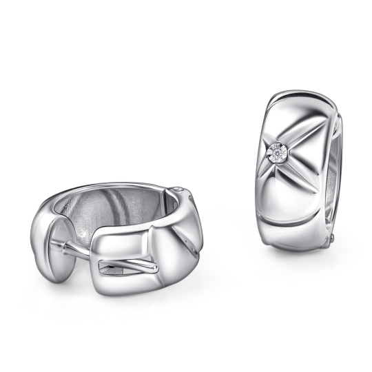 Серьги из серебра с бриллиантами