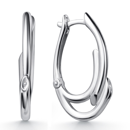 Серьги из серебра с бриллиантами