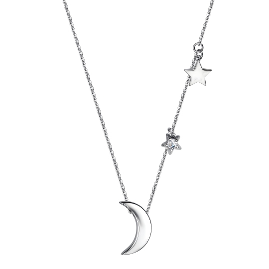 Колье из серебра с фианитом