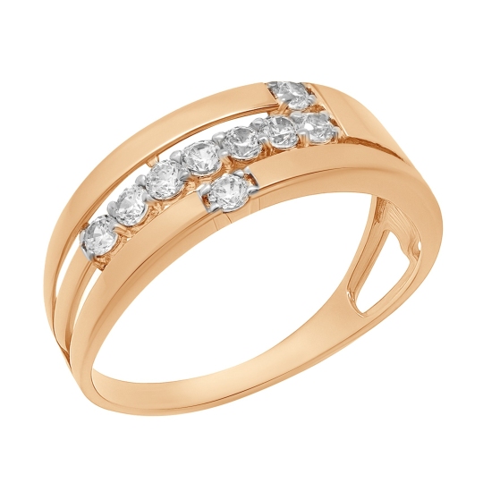 Кольцо из золота с фианитами