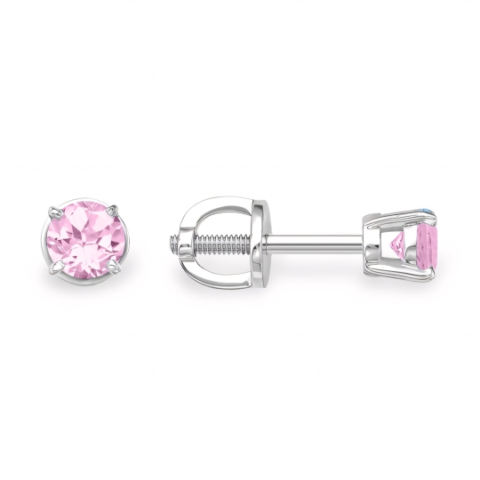 Серьги из серебра с фианитами