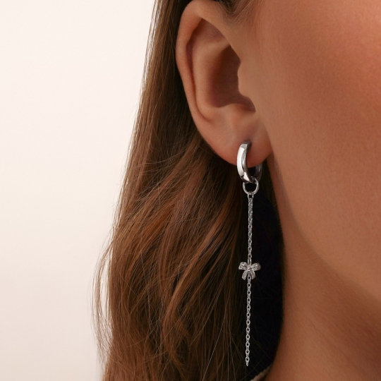 Асимметричные серьги-трансформеры из серебра