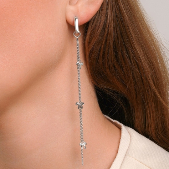 Асимметричные серьги-трансформеры из серебра