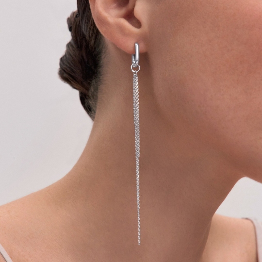 Асимметричные серьги-трансформеры из серебра