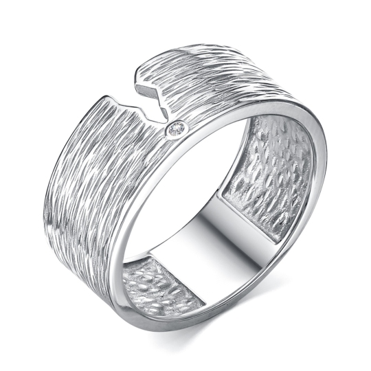 Кольцо из серебра с фианитом