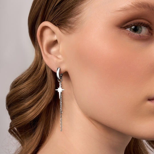 Асимметричные серьги-трансформеры из серебра