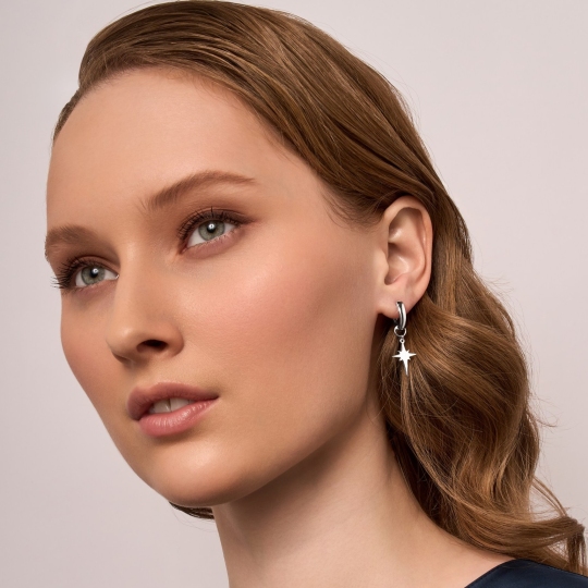 Асимметричные серьги-трансформеры из серебра