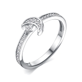 Кольцо из серебра с фианитами