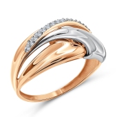 Кольцо из золота с фианитами