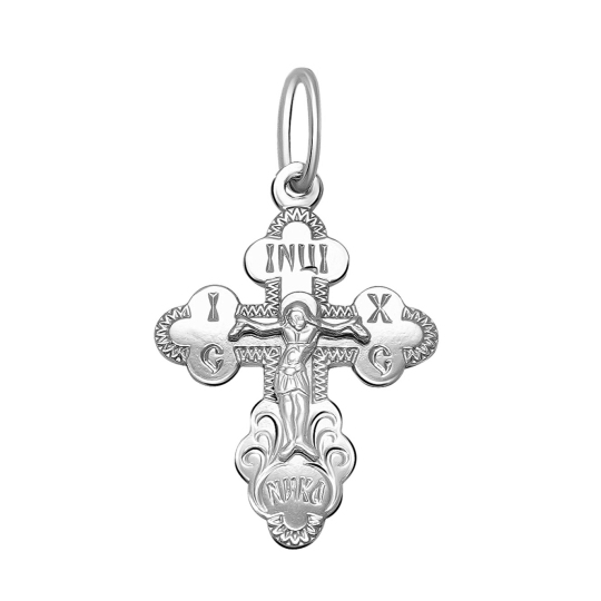 Подвеска-крест из серебра