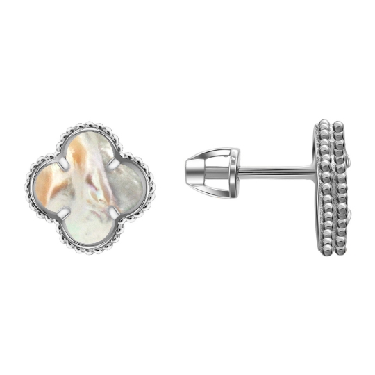 Серьги из серебра с перламутром