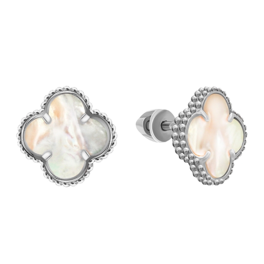 Серьги из серебра с перламутром