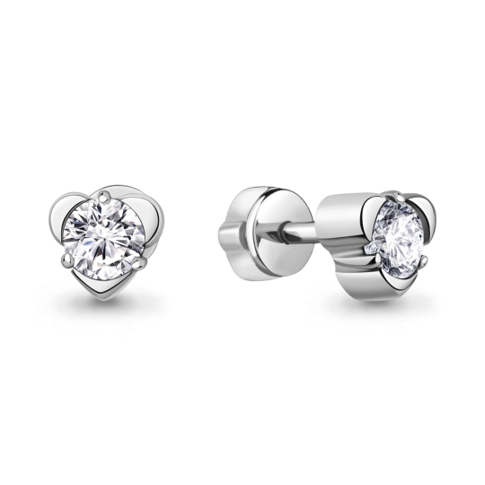 Серьги из серебра с фиантами