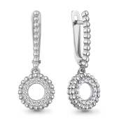 Серьги из серебра с фианитами