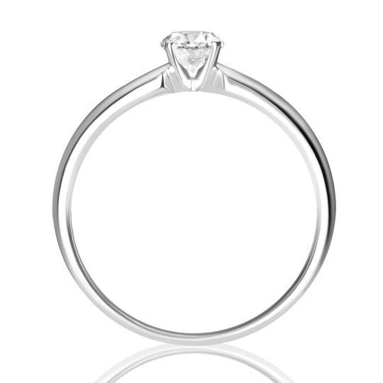 Кольцо из белого золота с бриллиантом