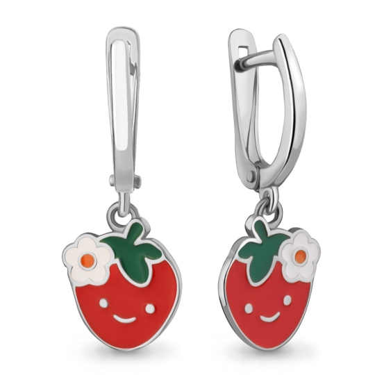 Серьги из серебра с эмалью