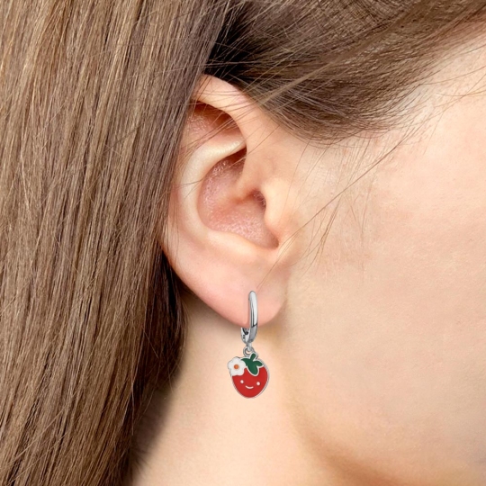 Серьги из серебра с эмалью