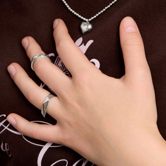 Набор из двух колец из серебра