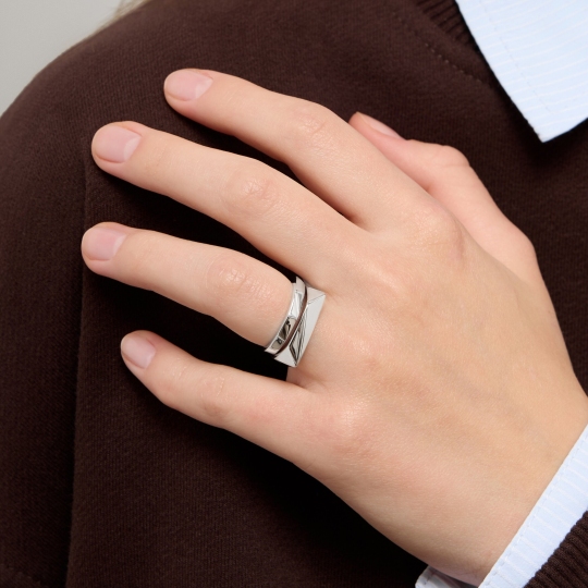 Набор из двух колец из серебра