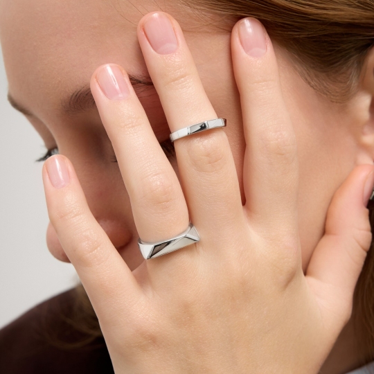 Набор из двух колец из серебра