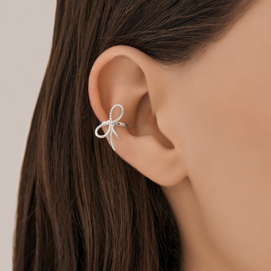 Серьга-кафф из серебра