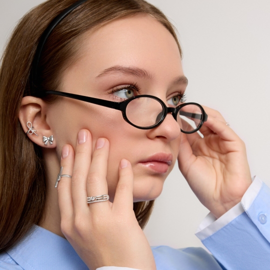 Серьга-кафф из серебра