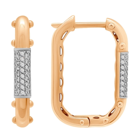 Серьги из золота с фианитами