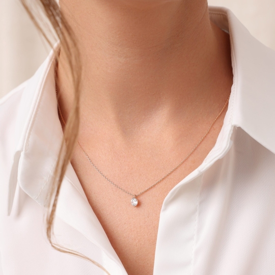 Колье из золота с фианитом