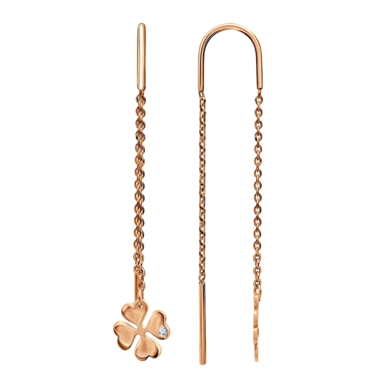 Серьги из золота с фианитами