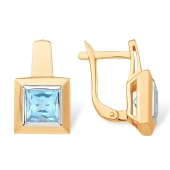 Серьги из золота с топазами