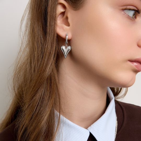 Серьги-трансформеры из серебра