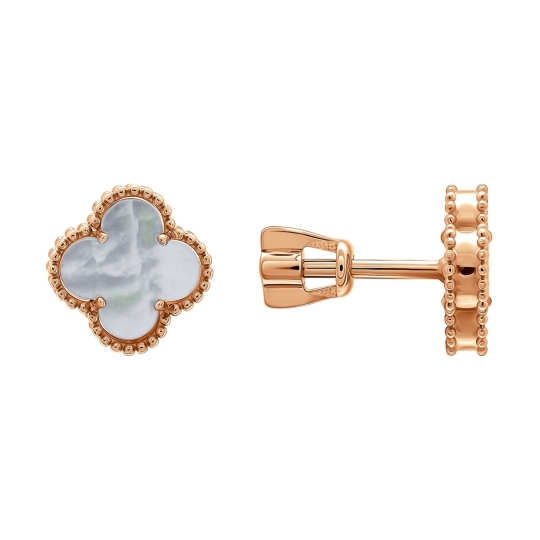 Серьги из золота с перламутром