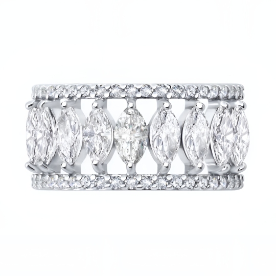 Кольцо из серебра с фианитами