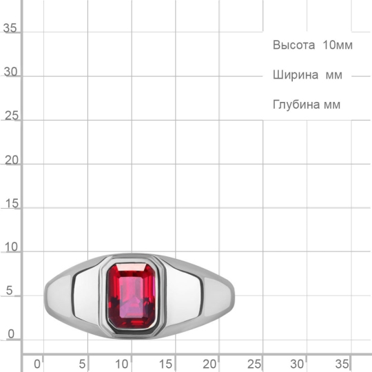 Кольцо из серебра с ювелирным кристаллом