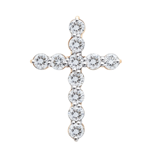 Подвеска из золота с выращенными бриллиантами