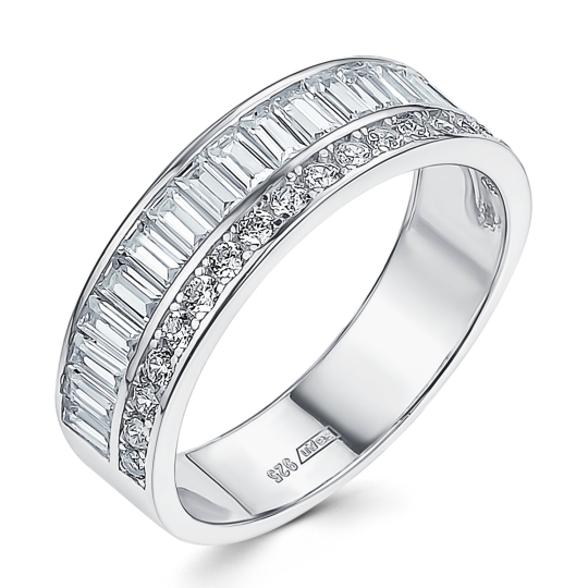 Кольцо из серебра с фианитами