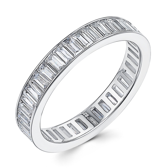 Кольцо из серебра с фианитами