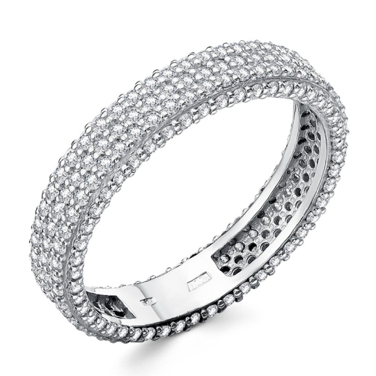 Кольцо из серебра с фианитами