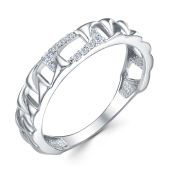 Кольцо из серебра с фианитами