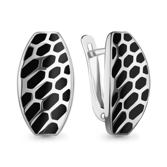 Серьги из серебра с эмалью