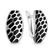 Серьги из серебра с эмалью